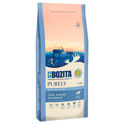 Bozita Dog Purely Adult Active Grain Free com rena - Pack económico: 2 x 11 kg