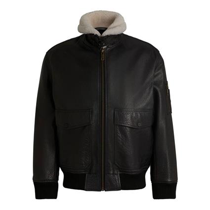 Hugo Loran 10264624 Leather Jacket Preto L Homem
