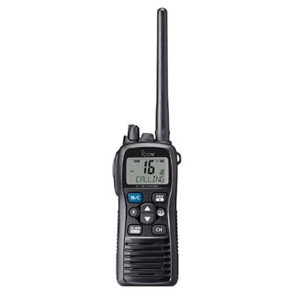 Icom Ipx7 6w Ic-m73euro Portable Marine Vhf Radio Station Preto