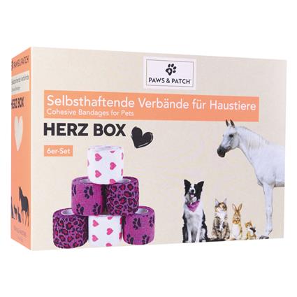 PAWS & PATCH Pensos adesivos  - Caixa Coração, 6 rolos