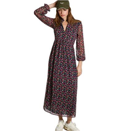 Pepe Jeans Pl953602 Long Sleeve Long Dress Colorido M Mulher