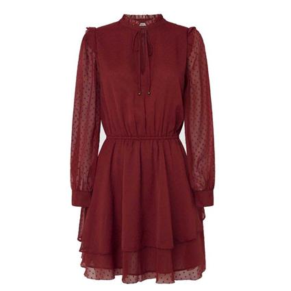 Pepe Jeans Pl953612 Long Sleeve Short Dress Vermelho L Mulher