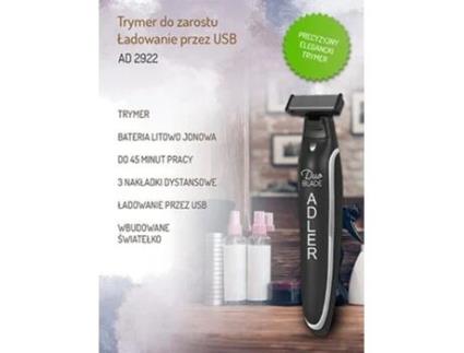 Aparador barba  50W 45min 2 laminas preto