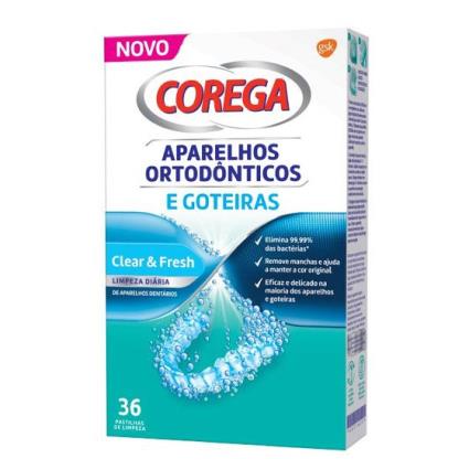 ORTODONTICA GOTEIRAS PASTILHAS LIMPEZA X36 UNIDADES