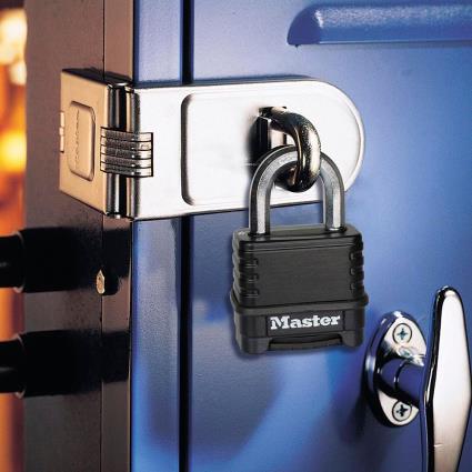 Cadeado zincado revestido a borracha 50mm masterlock exterior