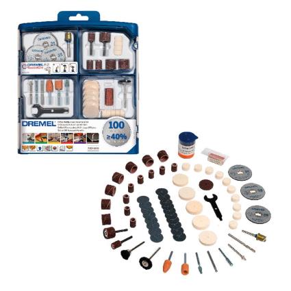 Conjunto 100 accesórios mini ferramenta dremel