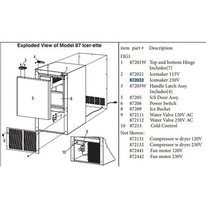 Raritan Engineering Icerette 87 230v Ice Maker Prateado 22 x 20 x 31 cm