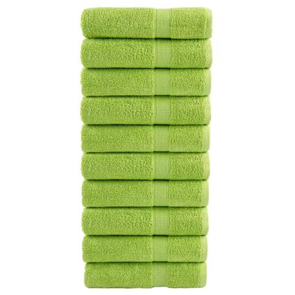 vidaXL Toalhas de banho premium 10pcs 100x150 cm 600 gsm algodão verde