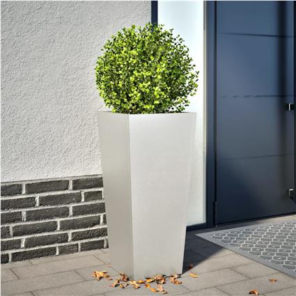 vidaXL Vaso/floreira de jardim 35x35x75 cm aço inoxidável