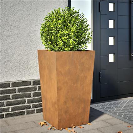 vidaXL Vaso/floreira de jardim 45x45x75 cm aço corten