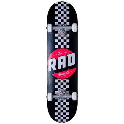 Rad Skateboards Checker Stripe Skateboard Transparente 7.25´´