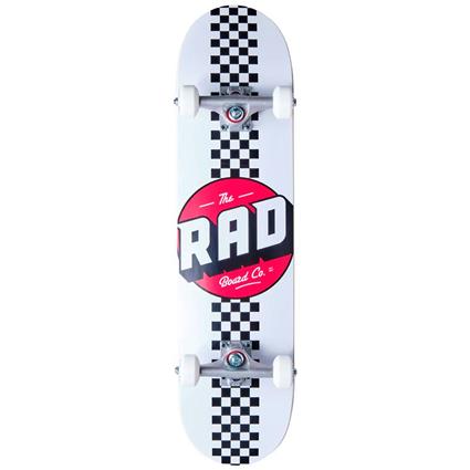 Rad Skateboards Checker Stripe Skateboard Transparente 7.75´´
