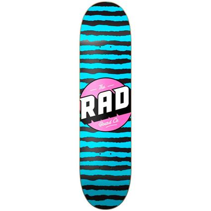 Rad Skateboards Stripes Logo Skateboard Deck Colorido 8.125´´