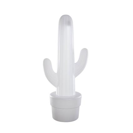 Candeeiro de pé para exterior branco com LED recarregável IP65 - Kaktus