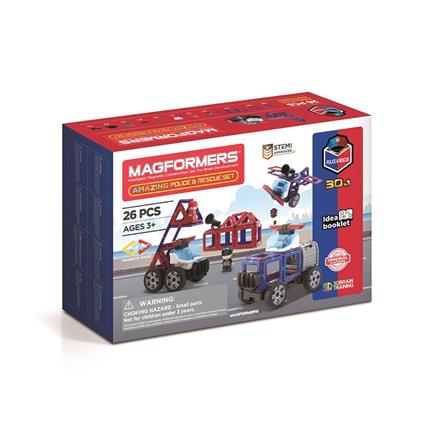 Magformers Amazing Police Rescue Set 26 Pieces (3069) Construction Game