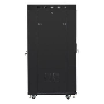 ARMARIO LANBERG RACK 19' 27U 600X800 FLAT PACK PUERTA MESH NEGRO CON LCD