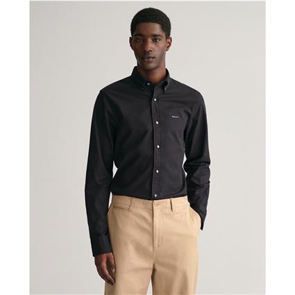 Gant Slim Pinpoint Oxford Long Sleeve Shirt Preto XL Homem