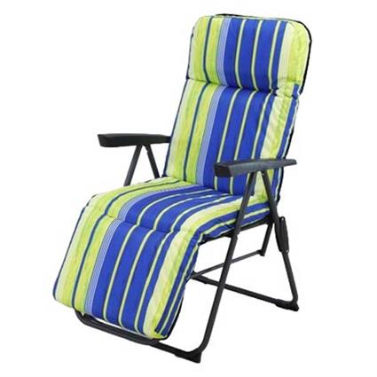 Beach Line Padded Armchair With Steel Footrest Colorido