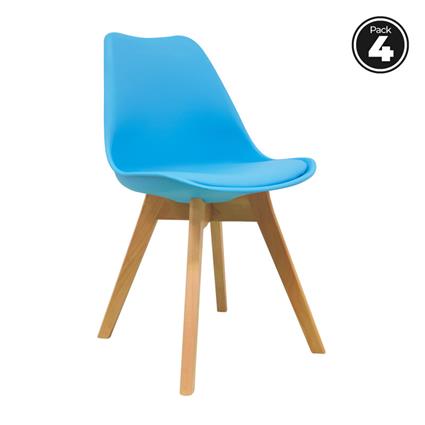 Presentes Miguel - Pack 4 Cadeiras Synk Basic - Aço escuro