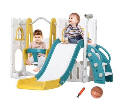 Escorrega infantil 6 em 1 hdpe e pp aiyaplay