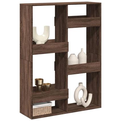 vidaXL Divisória 100x33x135 cm derivados de madeira carvalho castanho