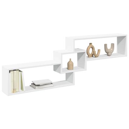 vidaXL Armário de parede 158x18x53 cm derivados de madeira branco