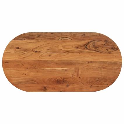 vidaXL Tampo de mesa oval 80x40x2,5 cm madeira de acácia maciça