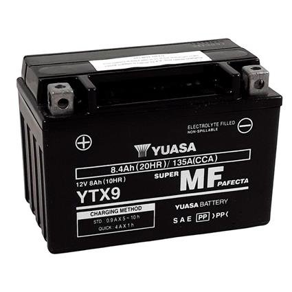 Yuasa Ytx9 Agm Battery Prateado