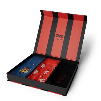 Jimmy Lion Kubrick Crew Socks 3 Pairs Vermelho EU 41-46 Homem