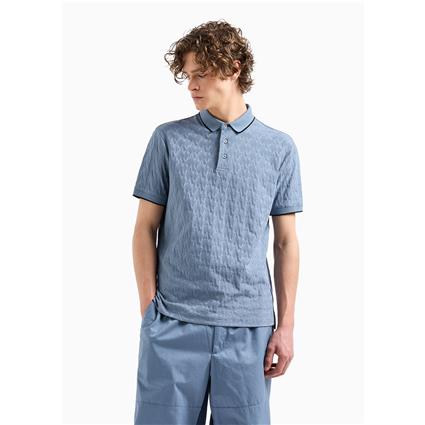 Armani Exchange 6dzfla_zj2zz Short Sleeve Polo Azul S Homem