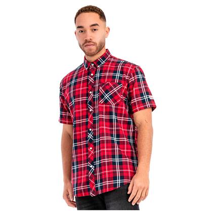 Lonsdale Brixworth Short Sleeve Shirt Vermelho XL Homem
