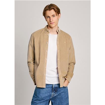 Pepe Jeans Miller Long Sleeve Shirt Beige S Homem