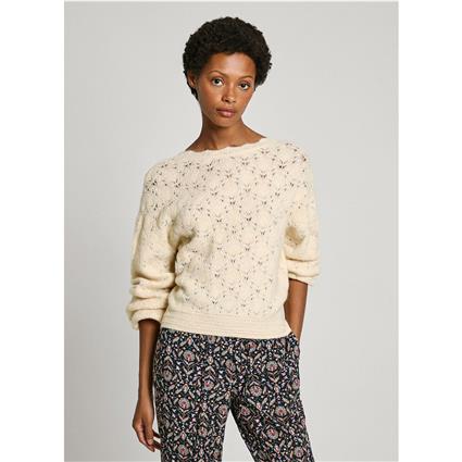 Pepe Jeans Helen Wrap Sweater Beige S Mulher