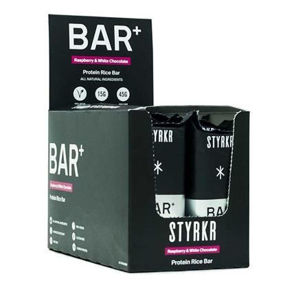 Styrkr Caixa De Barras De Proteína Bar Plus Raspberry Chocolate 12 Units