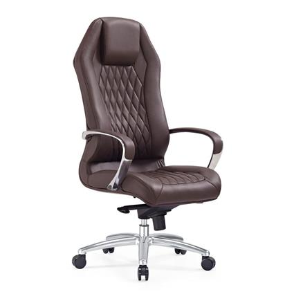 Cadeira de Executivo Deluxe Kay, Pele Sintética, Castanho