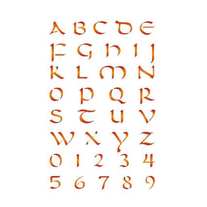 Molde decorativo STENCIL 20X30CM LETRAS