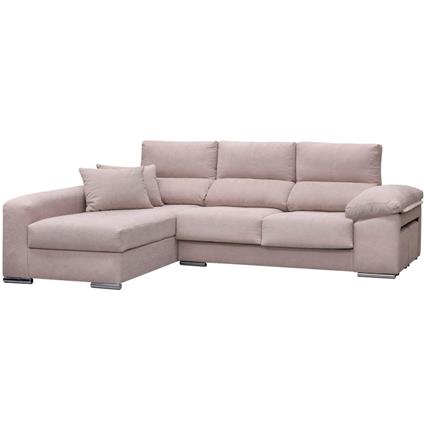 Sofá chaise longue FAUSTO com pouf