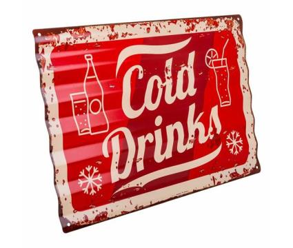Placa de parede cold drink