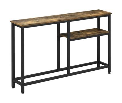 Consola melamina de madeira e aço homcom, casa - mesas