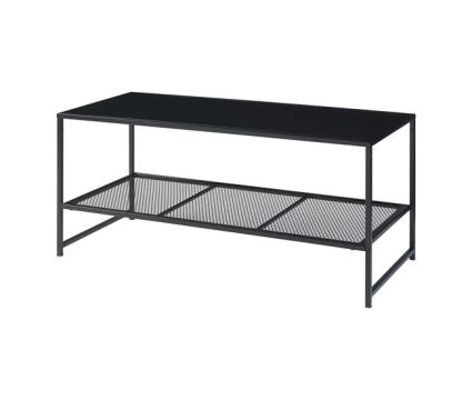 Mesa de centro ruokolahti com prateleira em grelha de aço [en.casa] 43x102