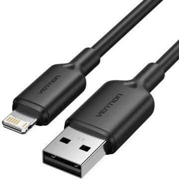 Cabo Lightning USB 2.0 Vention LAMBH/ USB Macho - Lightning Macho/ 480Mbps/ 2m/ Preto