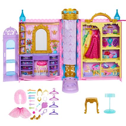 Disney Princess Conjunto De Brincar Com Guarda-roupa Portátil Em Forma De Castelo