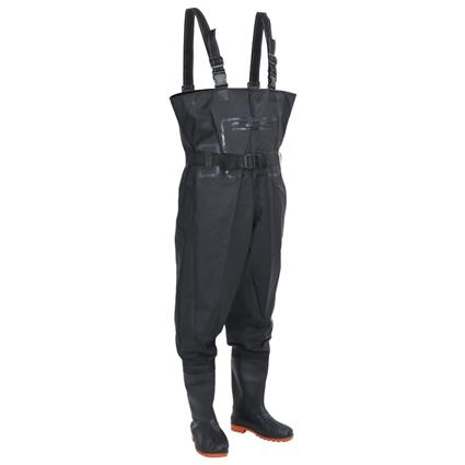 vidaXL Jardineiras com botas e cinto tamanho 43 preto