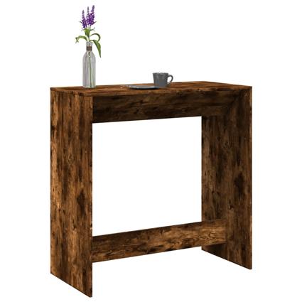 vidaXL Mesa de bar 102x50x103,5cm derivados de madeira carvalho fumado