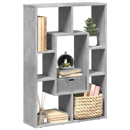 vidaXL Estante 63x20x90 cm derivados de madeira cinzento cimento