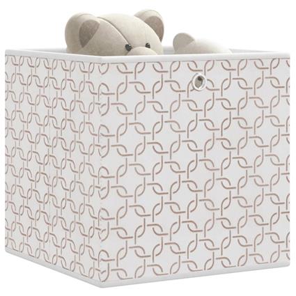 vidaXL Caixas de arrumação dobráveis 4 pcs 32x32x32 cm TNT creme