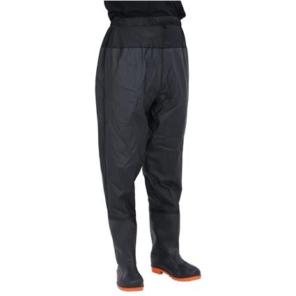 vidaXL Calças com botas tamanho 45 preto
