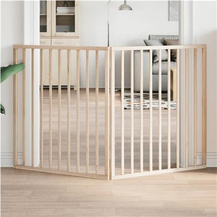 vidaXL Portão para cães dobrável 2 painéis 160 cm madeira de álamo