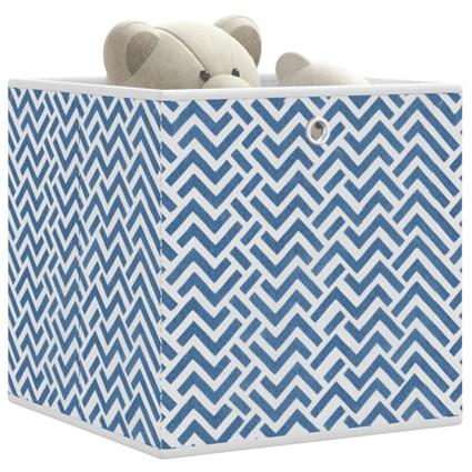 vidaXL Caixas de arrumação dobráveis 10 pcs 32x32x32 cm TNT azul
