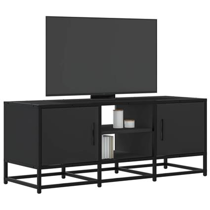 vidaXL Móvel para TV 100x35x41 cm derivados de madeira/metal preto